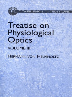 cover image of Treatise on Physiological Optics, Volume III